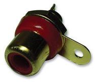 PHONO SOCKET, RED/GOLD