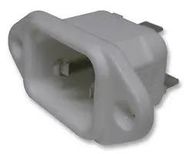 IEC C14 INLET, WHITE, 10A, 250VAC