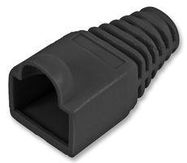 STRAIN RELIEF BOOT 6.5MM BLACK 10/PK