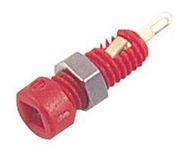 SOCKET, 10A, 2MM, PANEL, RED, PK10