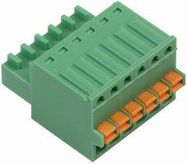 TERMINAL BLOCK, PLUGGABLE, 6POS, 20AWG