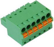 TERMINAL BLOCK, PLUGGABLE, 6POS, 16AWG