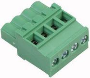 TERMINAL BLOCK, PLUGGABLE, 4POS, 14AWG