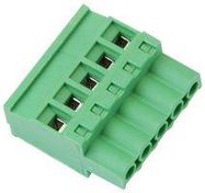 TERMINAL BLOCK, PLUGGABLE, 5POS, 14AWG