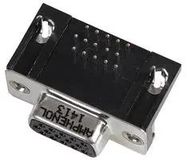 HD-D SUB CONN, R/A RCPT, DE, 15P, PANEL