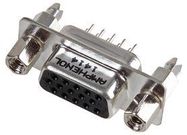 CONNECTOR, HD D SUB, RCPT, 15POS