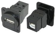 USB COUPLER, 2.0 RCPT, TYPE A-TYPE B