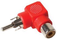 PHONO ADAPTOR, 90DEG, RED