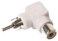 PHONO ADAPTOR, 90DEG, WHITE