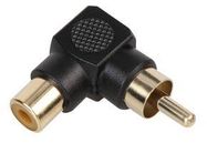 PHONO ADAPTOR, 90DEG, GOLD, BLK