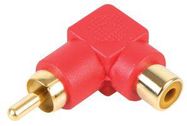 PHONO ADAPTOR, 90DEG, GOLD, RED