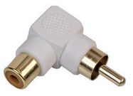 PHONO ADAPTOR, 90DEG, GOLD, WHT