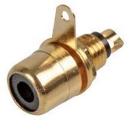 SOCKET, PHONO, GOLD/BLACK