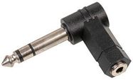 ADAPTOR, 6.35MM P TO 3.5MM S, 90DEG