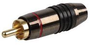 PHONO PLUG, BLACK/RED/GOLD