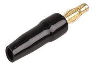 4MM PLUG, BLACK/GOLD