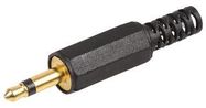 3.5MM JACK PLUG, MONO/GOLD/BLACK