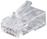 RJ45 CONN, PLUG, 8P8C, 1PORT, CAT6,PK100