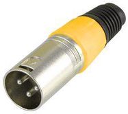 XLR PLUG 3 PIN YELLOW