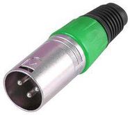 XLR PLUG 3 PIN GREEN