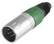 XLR PLUG 4 PIN GREEN