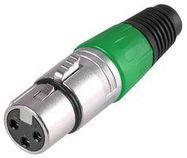 XLR SOCKET 3 PIN GREEN