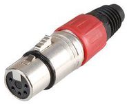 XLR SOCKET 5 PIN RED