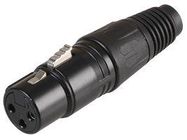 XLR SOCKET 3 PIN BLACK