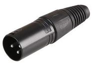 XLR PLUG 3 PIN BLACK