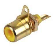 SOCKET, PHONO, GOLD-YELLOW