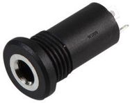 3.5MM JACK SOCKET, 2 POLE, BLACK 5-PK