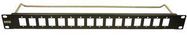 SLIM PATCH PANEL, 16PORT, 1U, PLAIN HOLE