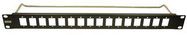 SLIM PATCH PANEL, 16PORT, 1U, 4-40 HOLE