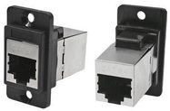 ADAPTER, RJ45 8P JACK-JACK, CAT6, SHLD