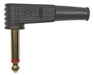 MONO PLUG, R/A, 2POS, 1/4", CABLE, BLK