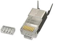 MOD CONN, RJ45 PLUG, 8P8C, 1PORT, CABLE