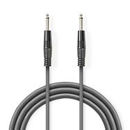 Mono Audio Cable | 6.35 mm Male | 6.35 mm Male | Nickel Plated | 3.00 m | Round | PVC