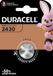 Lithium Battery CR2430 3V 270mAh Duracell