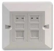 FACEPLATE, CAT5E, 2PORT