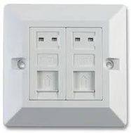 FACEPLATE, CAT6, 2PORT