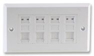 FACEPLATE, CAT6, 4PORT