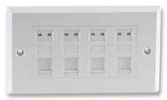 FACEPLATE, CAT6, 4PORT
