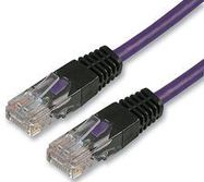 LEAD, CAT 5E CROSSOVER, 0.5M, VIOLET