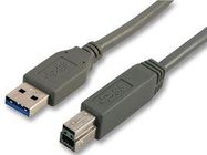 LEAD, USB3.0 A MALE-B MALE 3M GREY