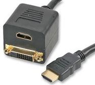 ADAPTER, HDMI M-HDMI F + DVI F