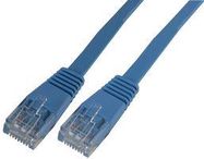 PATCH LEAD, SLIM CAT 5E, BLUE 1M