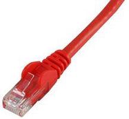 PATCH CORD, RJ45 PLUG-PLUG, 200MM, RED