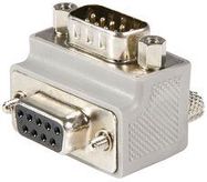 D-SUB ADAPTER, R/A DB9 PLUG-RCPT, TYPE 1