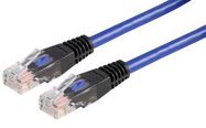 LEAD, CAT 5E CROSSOVER, 0.5M, BLUE