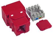 MODULAR, RJ45, RCPT, CAT6, 8P8C, RED